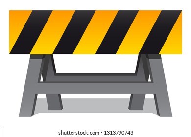 Vector Roadblock Street Barrier