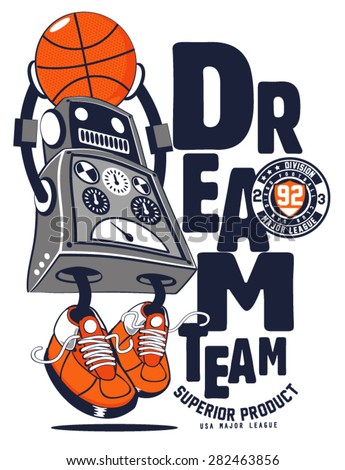 vector robot basketball player design のベクター画像素材