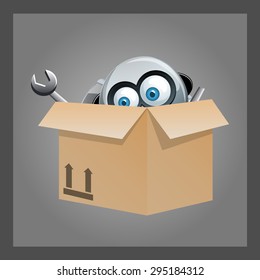 vector robot character