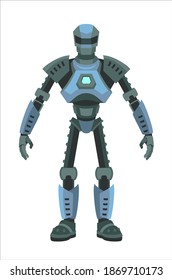 vector robot character in standing  pose