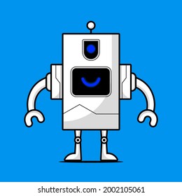vector robot design mascot kawaii