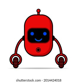 vector robot design mascot kawaii