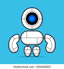 vector robot design mascot kawaii