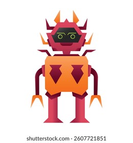 Vector robot design mascot kawaii