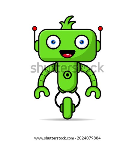 vector robot design mascot kawaii