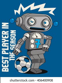 vector robot football player design