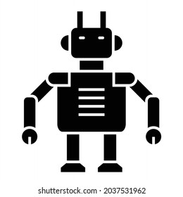  Vector Robot Glyph Icon Design
