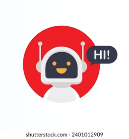 Icono del robot vector. diseño de signos de bot. concepto de símbolo de bot de chat. bot de servicio de soporte de voz. bot de apoyo en línea. vector