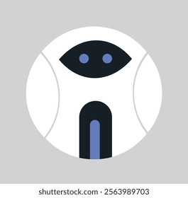 Vector robot icon design illustration.