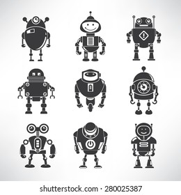 vector robot icons