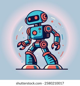 Vector Robot Illustration, Robote, Futuristic Robot