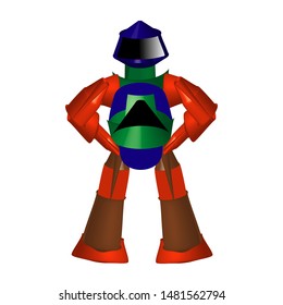 vector robot. modern design with white background