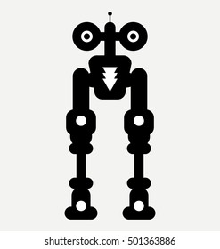 vector robot, vector robot silhouette 