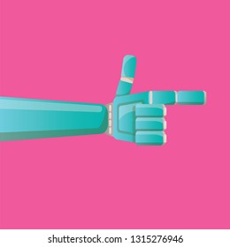 vector robotic arm symbol. robot hand. technology background design template.