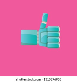 vector robotic arm symbol. robot hand. technology background design template.