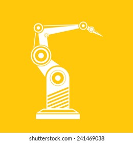 vector robotic arm symbol. robot hand