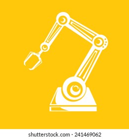 vector robotic arm symbol. robot hand
