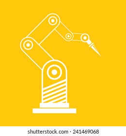vector robotic arm symbol. robot hand