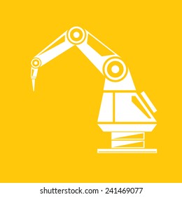 vector robotic arm symbol. robot hand