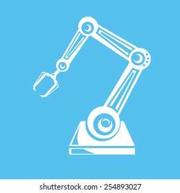 vector robotic arm symbol. robot hand