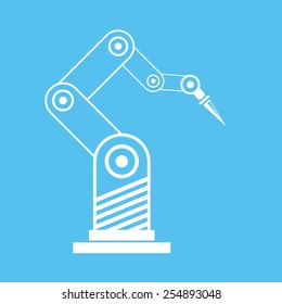 vector robotic arm symbol. robot hand