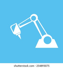vector robotic arm symbol. robot hand