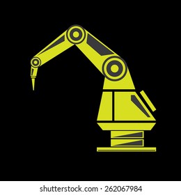 vector robotic arm symbol. robot hand