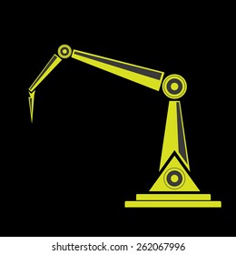 vector robotic arm symbol. robot hand