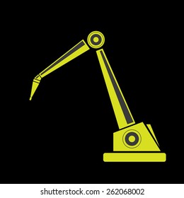 vector robotic arm symbol. robot hand