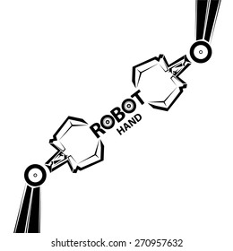 Vector Robotic Arm Symbol. Robot Hand