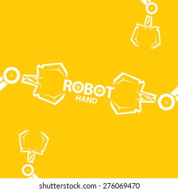 vector robotic arm symbol. robot hand