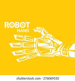 vector robotic arm symbol. robot hand