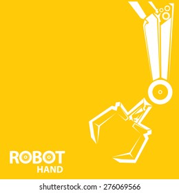 vector robotic arm symbol. robot hand