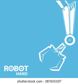 vector robotic arm symbol. robot hand