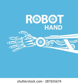 vector robotic arm symbol. robot hand