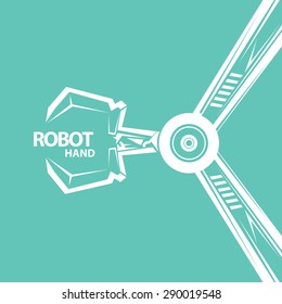 vector robotic arm symbol. robot hand
