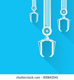 vector robotic arm symbol. robot hand. technology background design template.