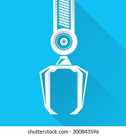 vector robotic arm symbol. robot hand. technology background design template.