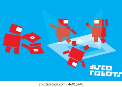 Vector robots dancing