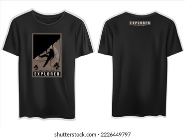 vector rock climbing illustration t shirt design