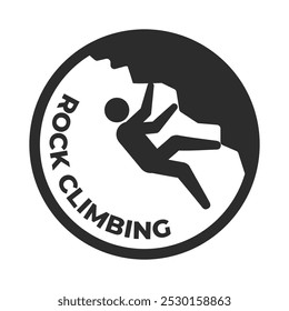 Vetor do logotipo de escalada. Símbolo de ilustração de vetor montanhoso