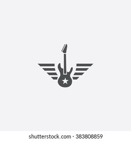 Vector rock guitar Icon