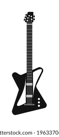 Vector rock guitar isolated on white background