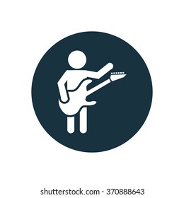 Vector rock guitarist Icon