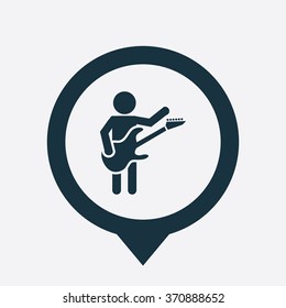 Vector rock guitarist Icon