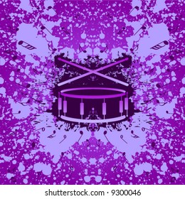Vector rock music background - drum (1 of a series of 5)