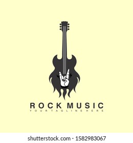 vector rock music guitar, with a simple and elegant design. for those of you rock lovers, rock never dies
