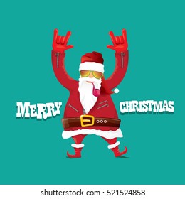 vector rock n roll santa claus with smoking pipe and santa beard. Christmas hipster poster for party or greeting card. vector bad santa xmas poster background