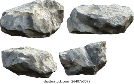 Vector rock stone shape, hard rock texture, transparent background, stone design, natural rock, stone illustration, geology vector, rocky shape, geological element