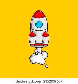 vuelo de astronautas vectores de cohetes, nave espacial vectorial